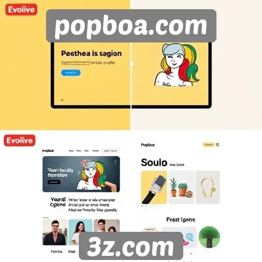Evolução do design de popboa.com ao longo do tempo